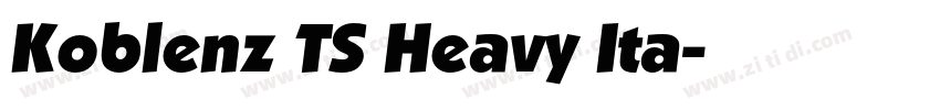 Koblenz TS Heavy Ita字体转换
